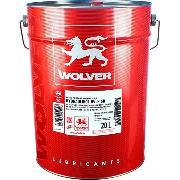 Гидравлическое масло Wolver HYDRAULIKÖL HVLP 68 20 л (17195)