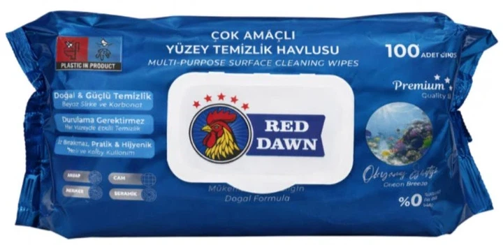 Салфетки влажные для уборки Red Dawn Океанский бриз 100 шт.