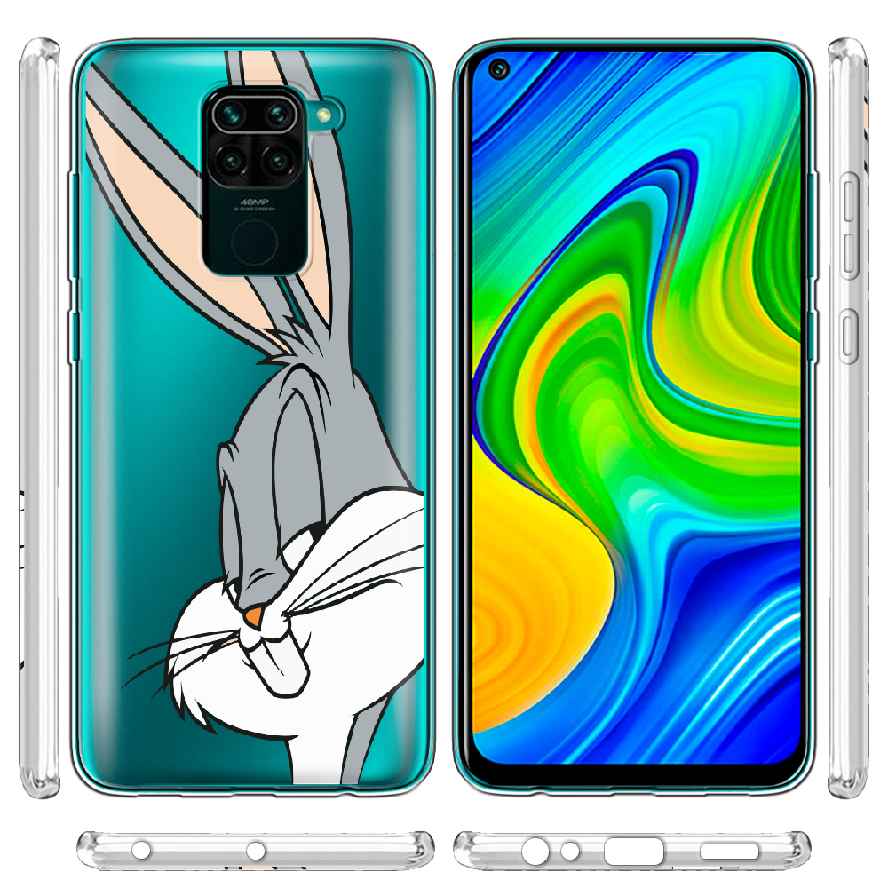 Чехол с рисунком Boxface Xiaomi Redmi Note 9 Lucky Rabbit Прозрачный силикон (39801-bk81-39801) - фото 3