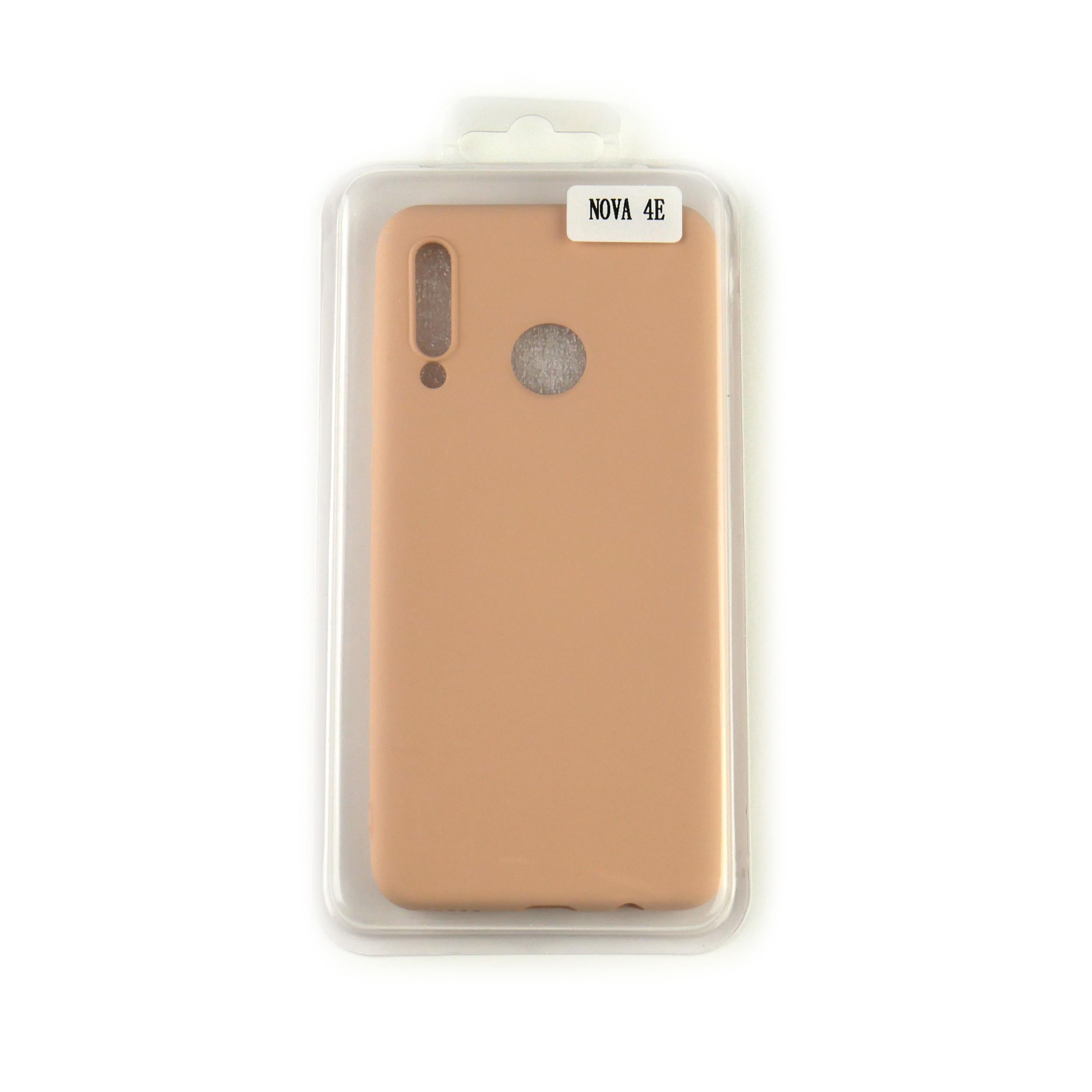 Чехол Silicone Case Full Cover Huawei Nova 4e Розовое Золото