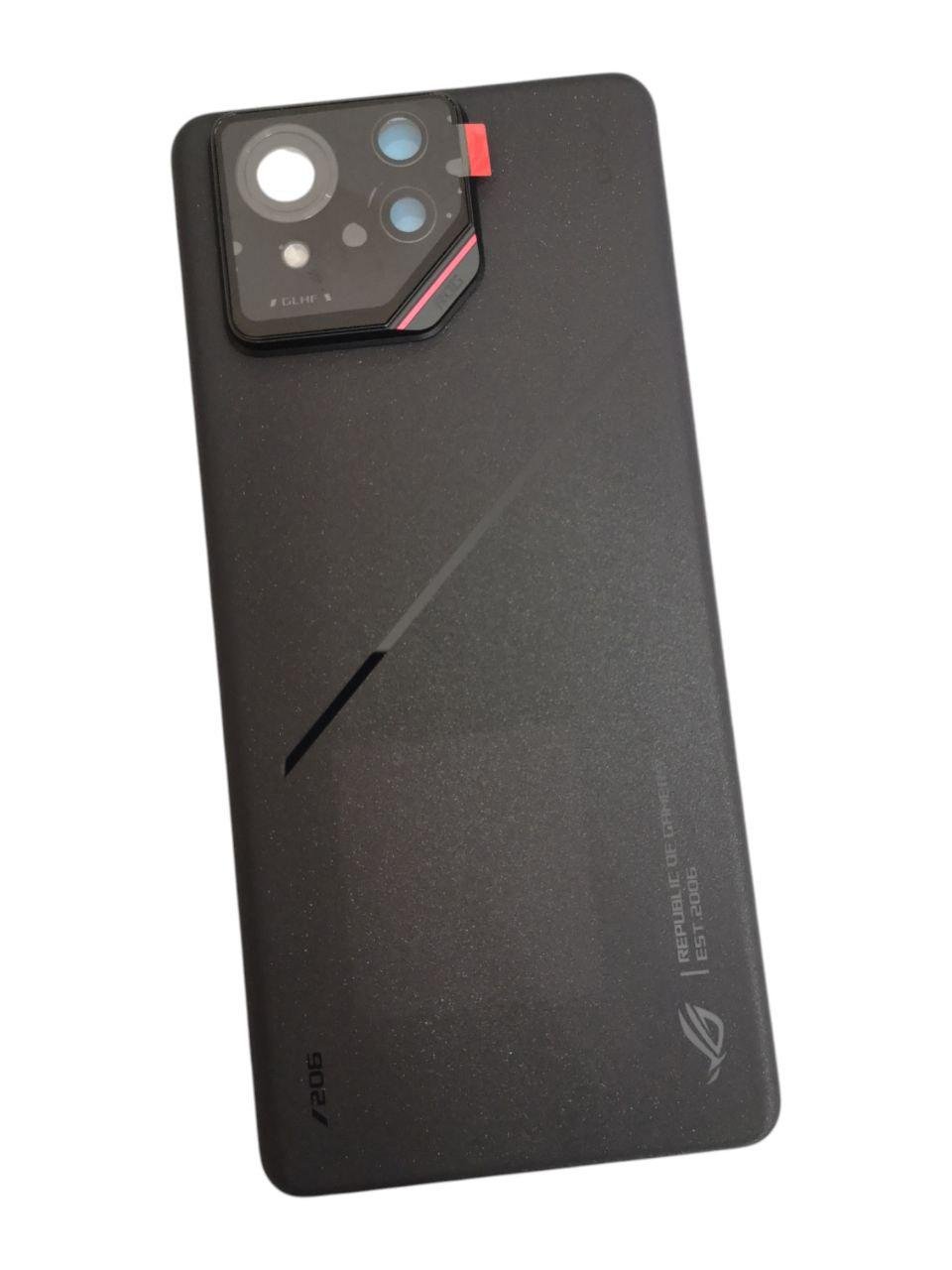 Крышка задняя стеклянная для Asus ROG Phone 9 Pro AI2501 со стеклом камеры Black Matte (000012803)
