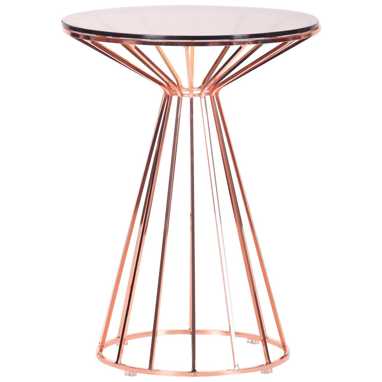 Стол Canary glass top Rose gold - фото 5