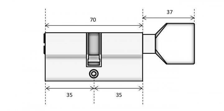 Секрет ZETE 70 K 35х35 ЛАЗ К/ПОВ SN Никелевый (5810-0) - фото 2