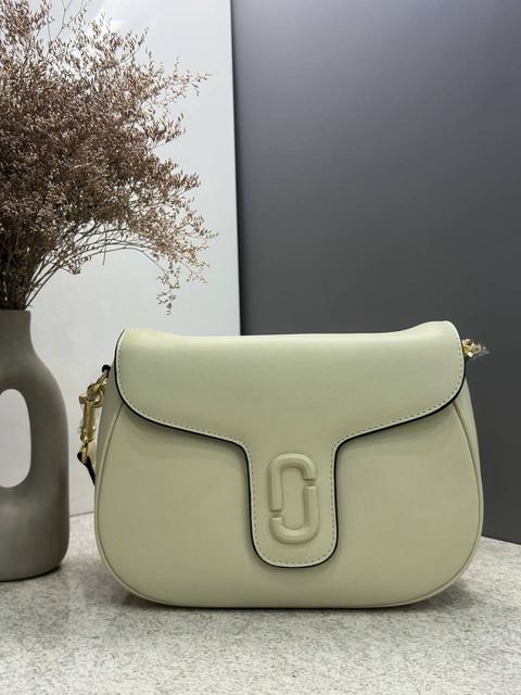 Женская сумка-кроссбоди кожаная MARC JACOBS Covered J Marc Large Saddle Бежевый (Force99)