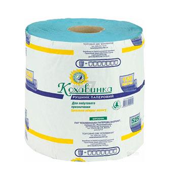 Рушники паперові Кохавинка 1 рулон 150 м 1050 відривів Синій (450156)