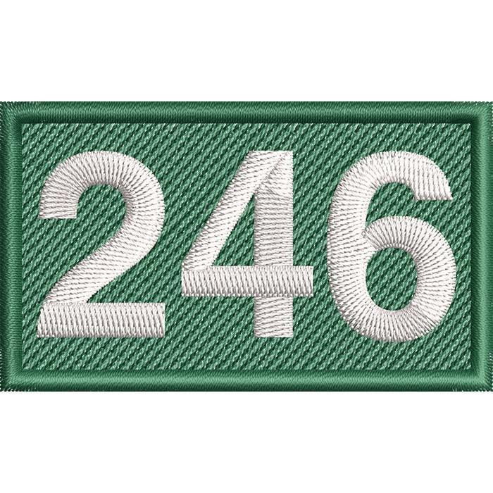 Нашивка патч номер игрока 246 Пак Ген Сок из сериала Игра в Кальмара 7,5x4,5 см (20420505)