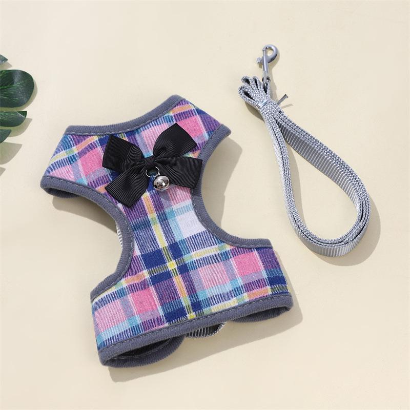 Шлея для собак с поводком с бабочкой и колокольчиком L 10-16 кг Розовый (1M1772) - фото 1 Шлея для собак с поводком с бабочкой и колокольчиком L 10-16 кг Розовый (1M1772) - фото 1