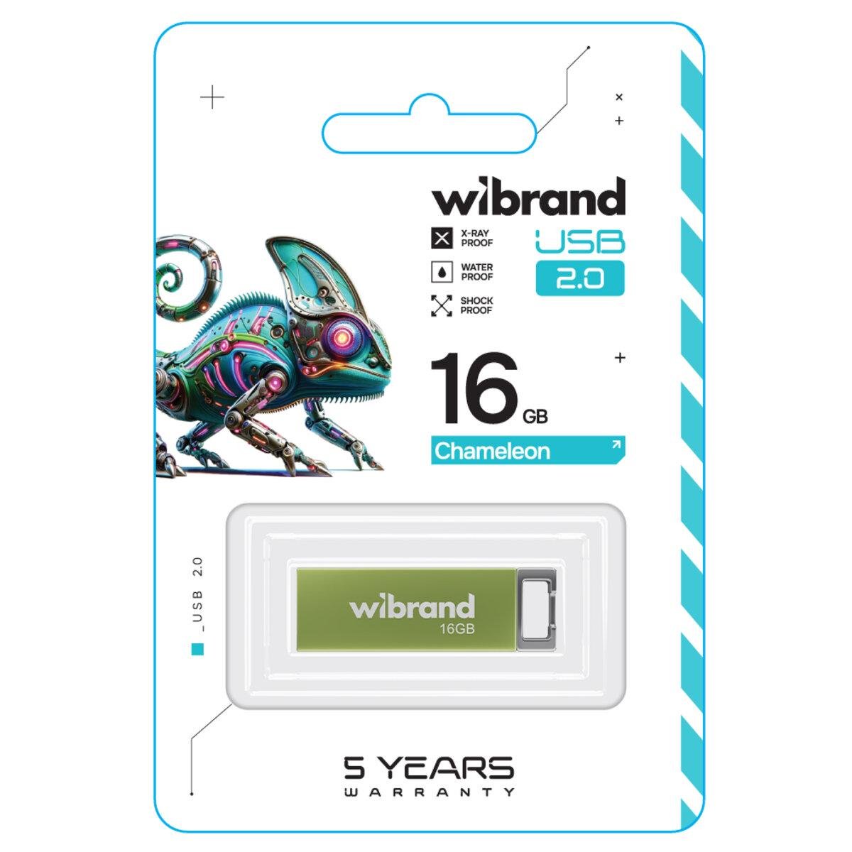 Флеш-память USB Wibrand WI2.0/CH16U6LG Chameleon 16 Гб Light Green - фото 2