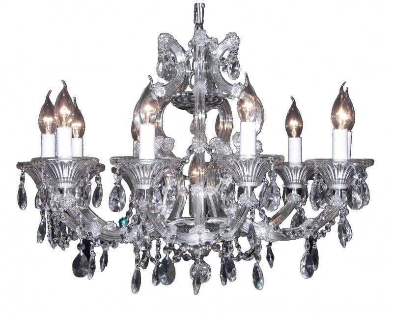 Люстра свеча подвесная прованс хрустальная Brille CR-403L/11CH