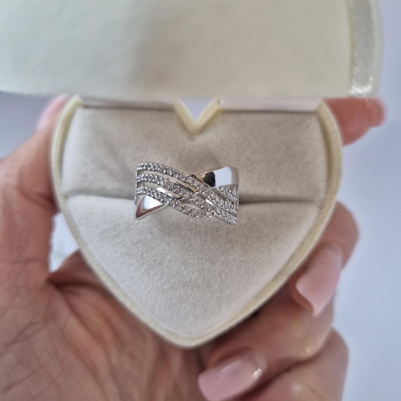 Каблучка широка із каменями срібло 925 проби родоване 3,10 г р. 17.5 (4294р) - фото 5 Каблучка широка із каменями срібло 925 проби родоване 3,10 г р. 17.5 (4294р) - фото 5