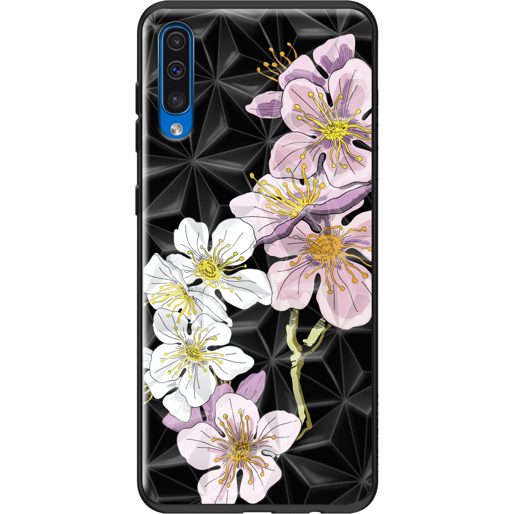 Чохол Boxface Samsung A505 Galaxy A50 Cherry Blossom Чорний силікон із призмою(36417-cc4-37862)