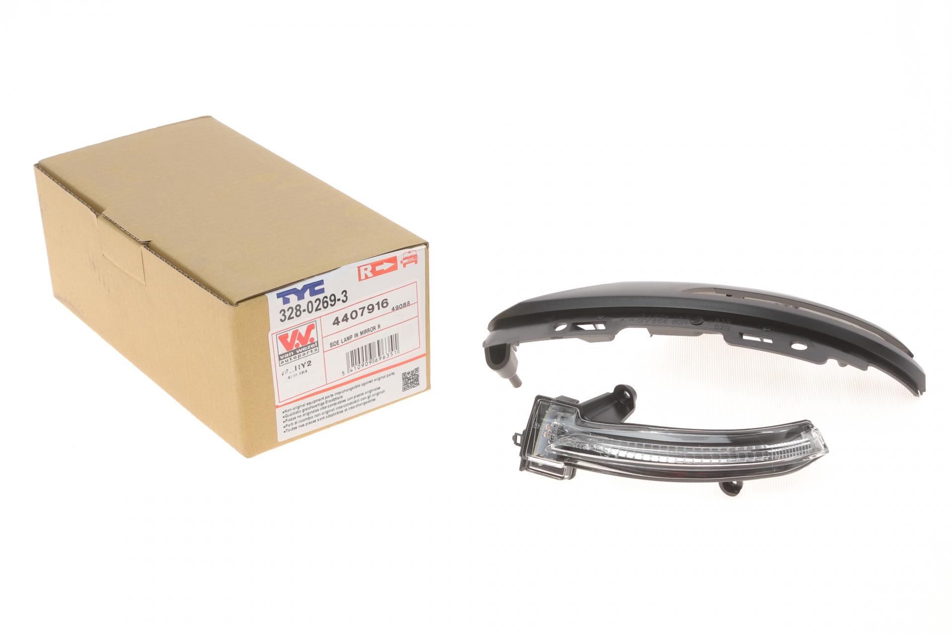 Крышка зеркала правая Van Wezel для Renault Megane IV 15- правая (4407916)