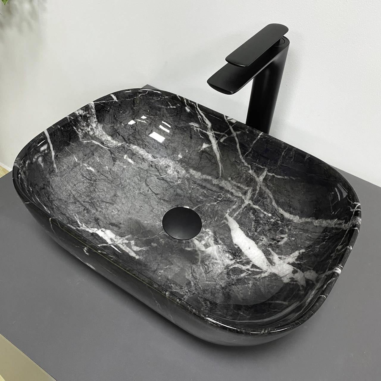 Умивальник накладний VBI RAVENNA Black OPAL Glossy (3059060418)