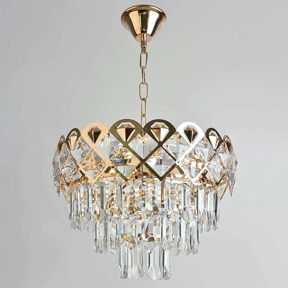 Люстра подвесная классическая хрустальная Lighthouse SRS-19974/10-500 Золотой (24909648)