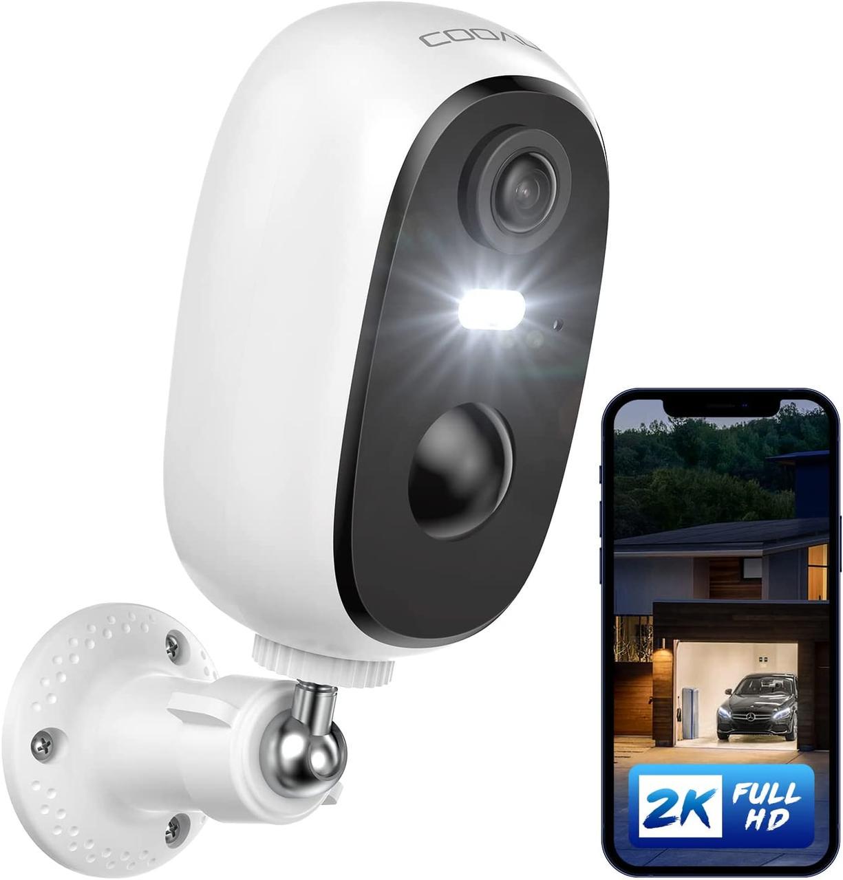 Камеры видеонаблюдения IP Wi-Fi COOAU 1793845622 2K ночное видение/PIR-детектор движения/сирена водонепроницаемая (1793845622)
