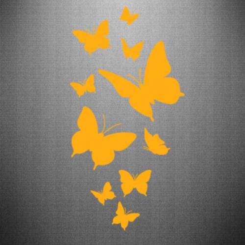 Наклейка Many butterflies 25,6x50 см (26133744)
