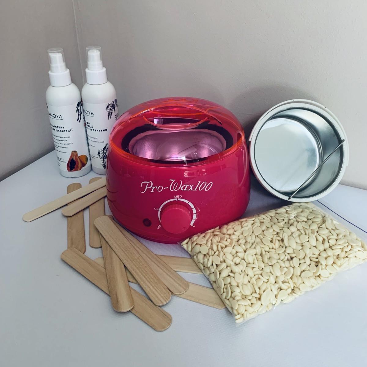 Набір для депіляції воском Pro wax оптимальний Рожевий Набір для депіляції воском Pro wax оптимальний Рожевий