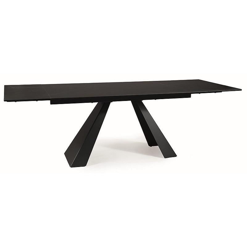 Стол обеденный раскладной Signal SALVADORE CERAMIC 160-240x90 Черный SAHARA Noir/Черный матовый (SALVADORECC160) Стол обеденный раскладной Signal SALVADORE CERAMIC 160-240x90 Черный SAHARA Noir/Черный матовый (SALVADORECC160)