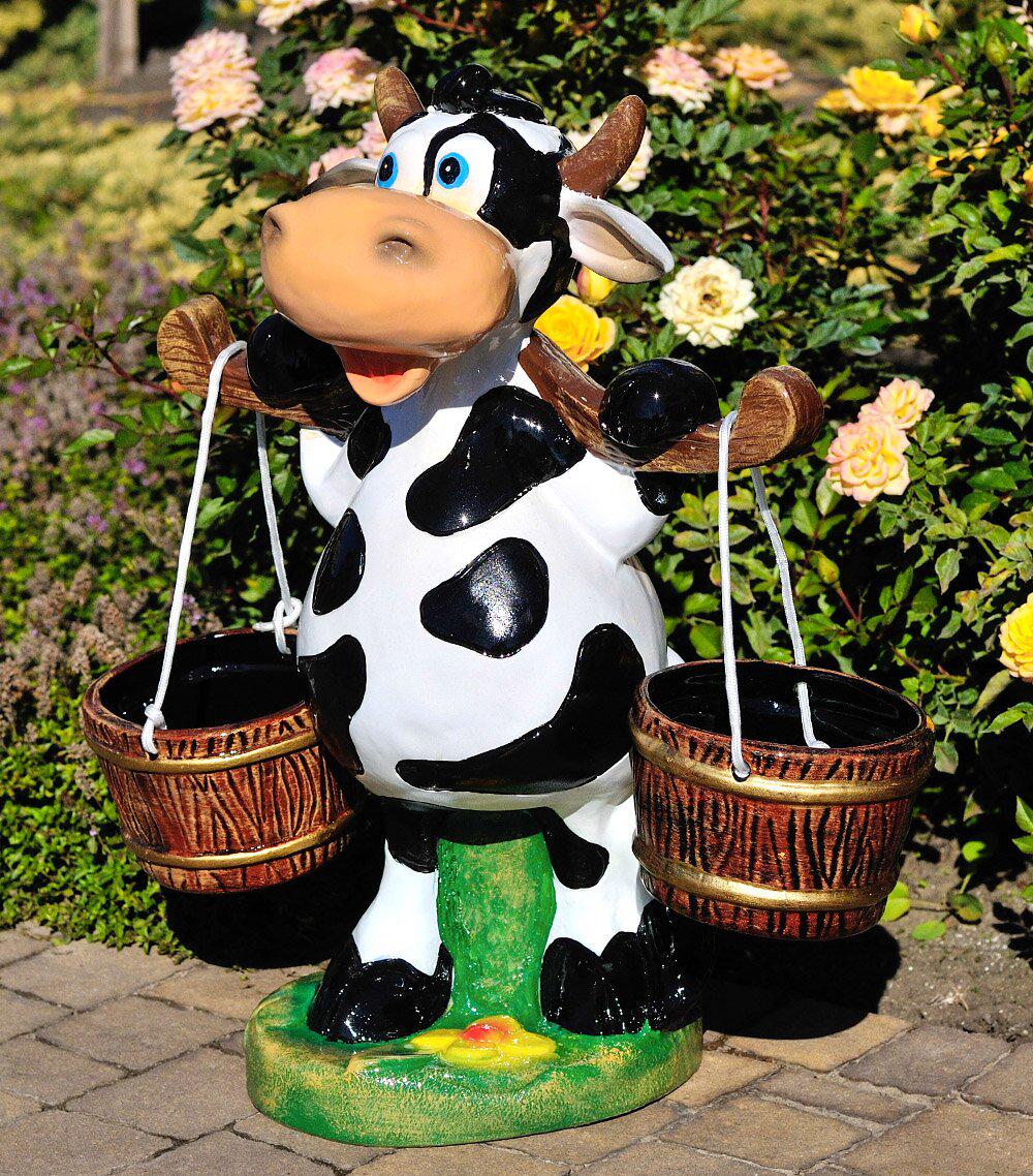Подставка для цветов Корова с ведрами 50 см (162) - фото 2 Подставка для цветов Корова с ведрами 50 см (162) - фото 2