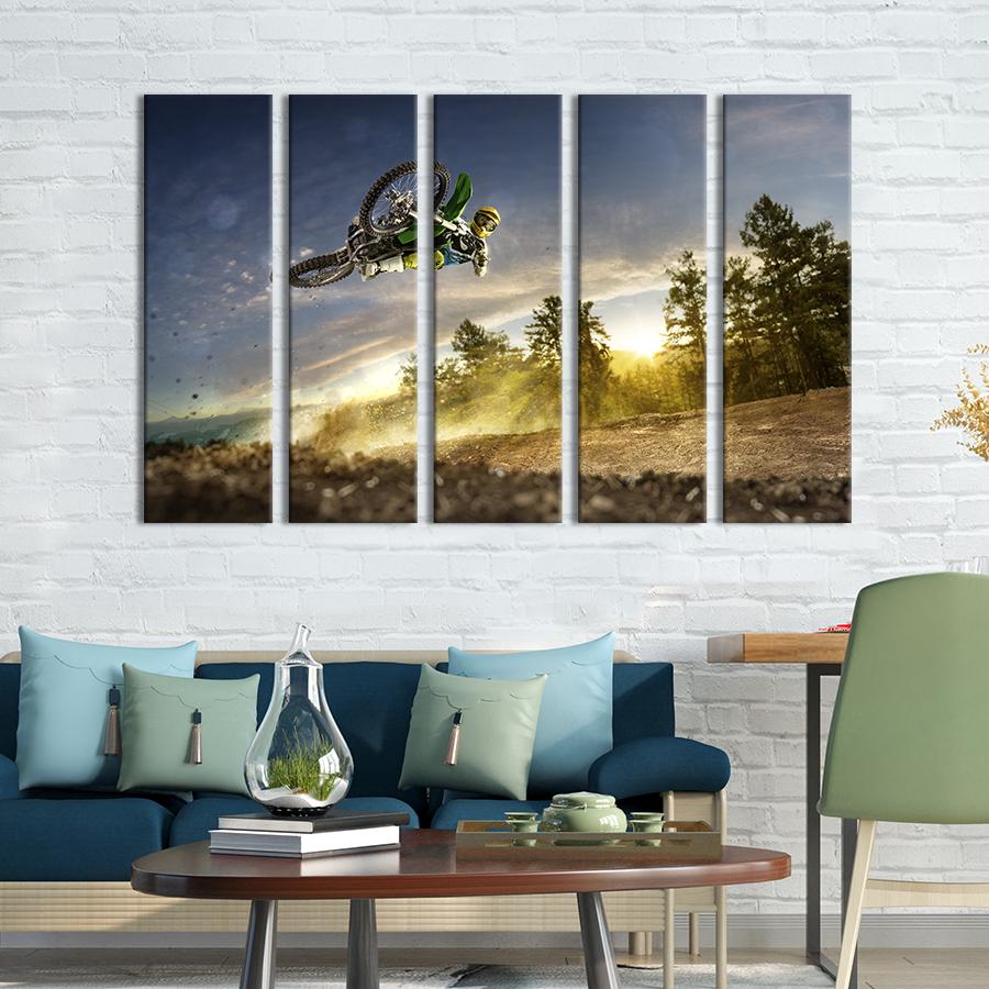 Модульная картина из 5 частей Мотоспорт 155x95 см (482-51)