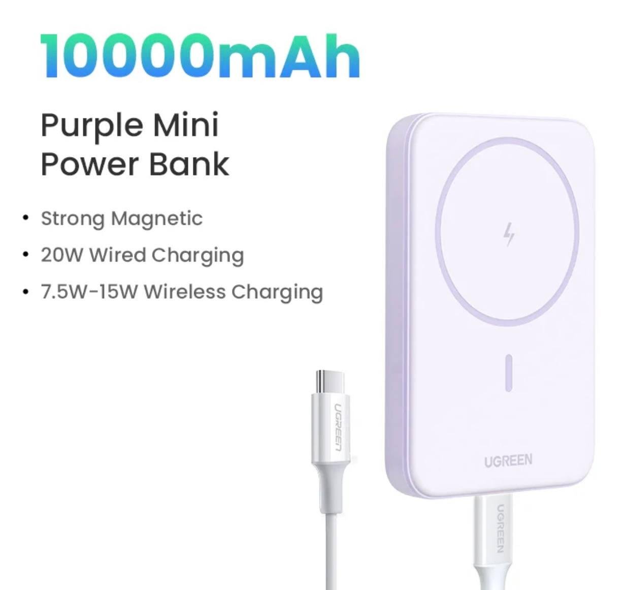 Повербанк UGREEN PB561 10000 mAh 20W Purple (45357) - фото 10 Повербанк UGREEN PB561 10000 mAh 20W Purple (45357) - фото 10