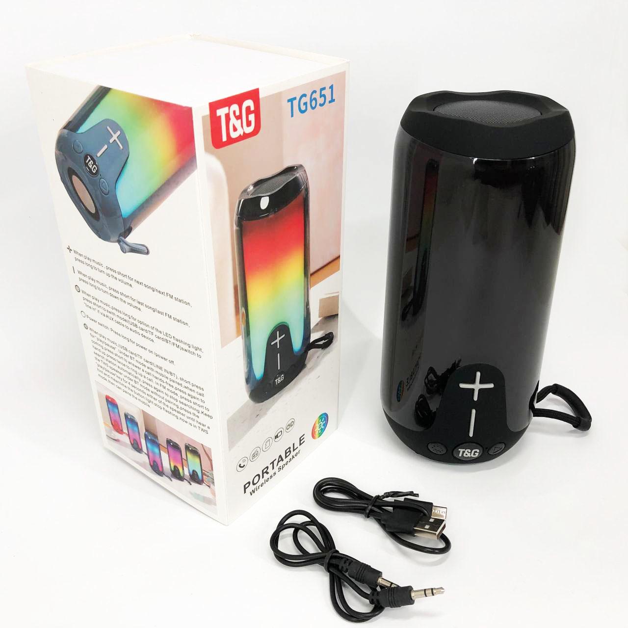 Колонка RGB аккумуляторная колонка для музыки Черный (TG651) - фото 3 Колонка RGB аккумуляторная колонка для музыки Черный (TG651) - фото 3