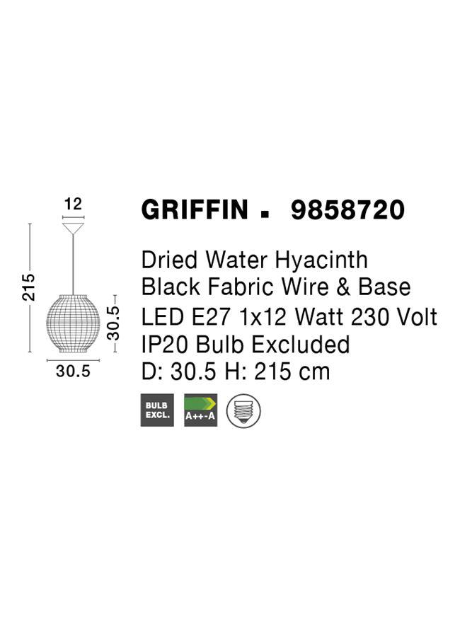 Подвесной светильник Nova Luce Griffin (9858720) - фото 7 Подвесной светильник Nova Luce Griffin (9858720) - фото 7