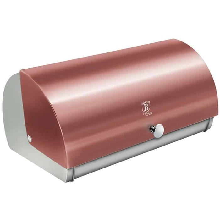 Хлібниця стильна з відкидною кришкою Рожево-сріблястий (6268-BH)