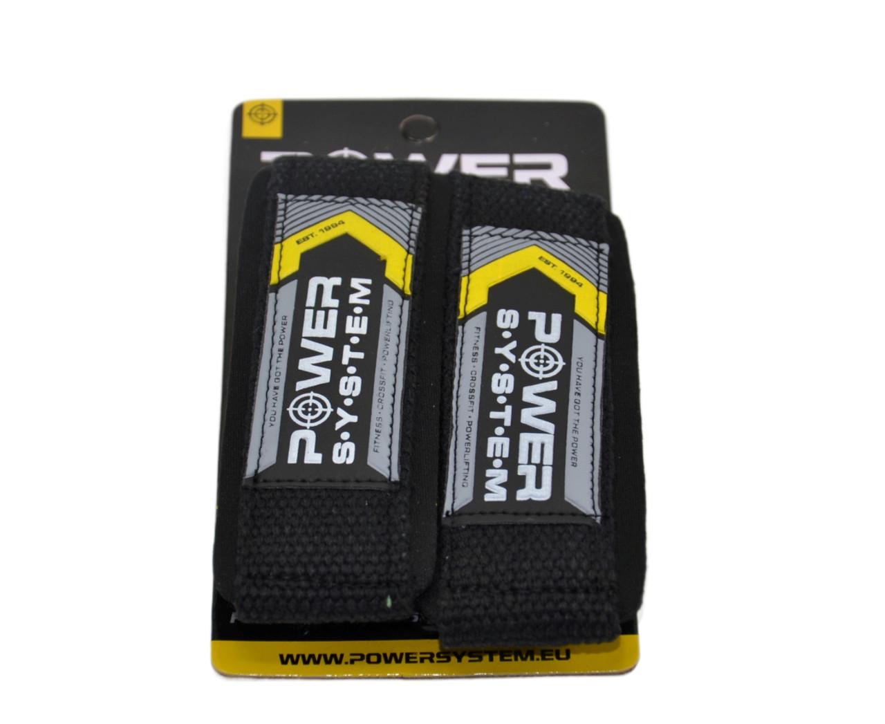 Лямки для тяги Power System PS-3400 Power Straps Black/Yellow (21398852) - фото 9