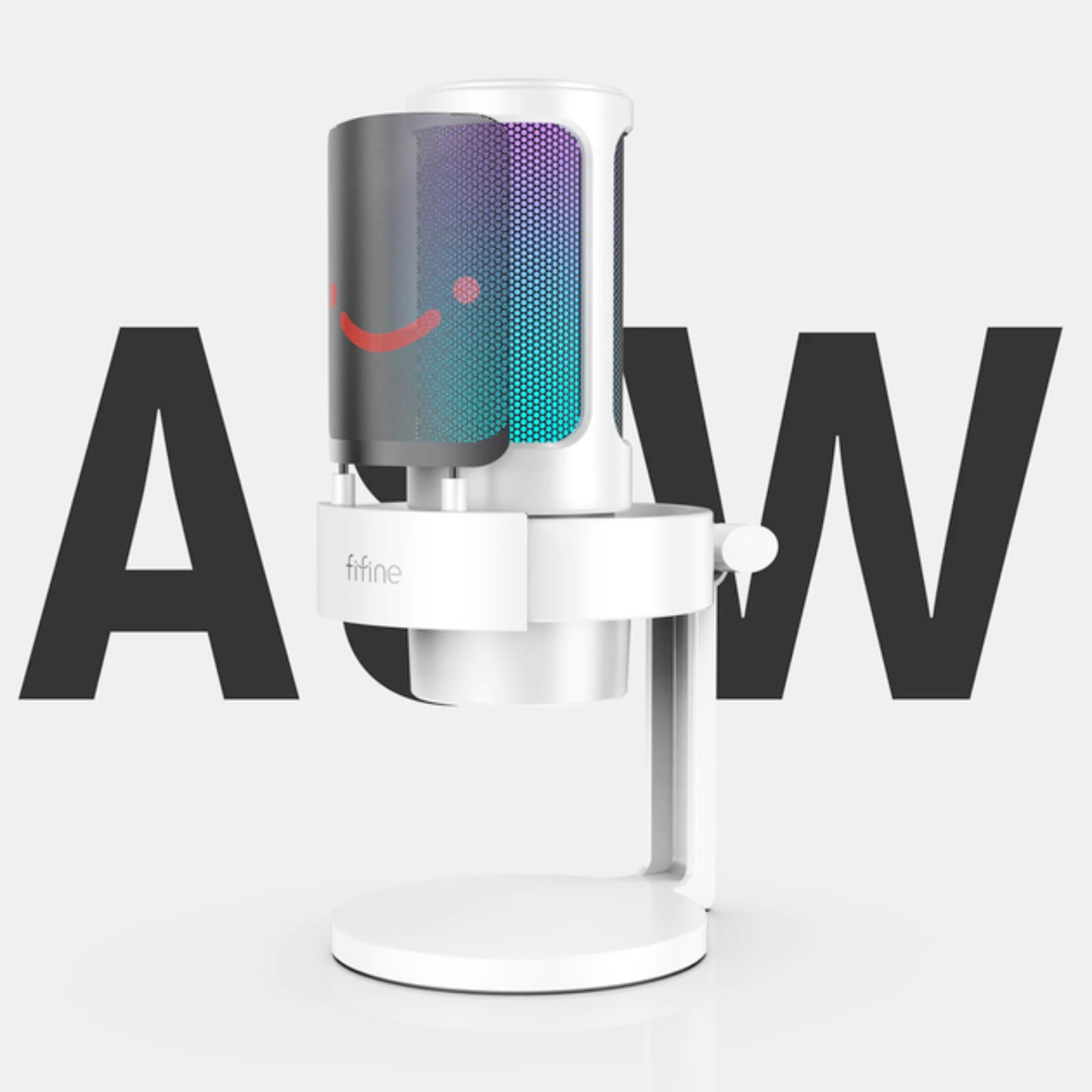 Микрофон игровой Fifine A8 с RGB конденсаторной подсветкой White (25860695) - фото 2 Микрофон игровой Fifine A8 с RGB конденсаторной подсветкой White (25860695) - фото 2