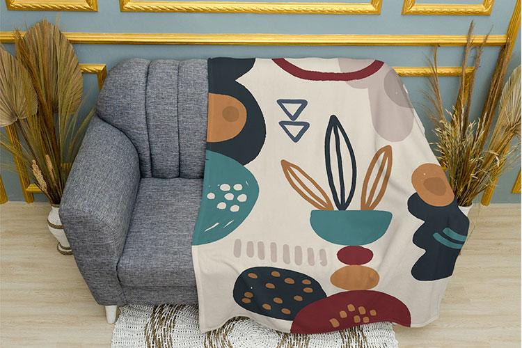 Плед PromoZP Абстрактный рисунок 2 плюш двухслойный 135х150 см (102353-1)