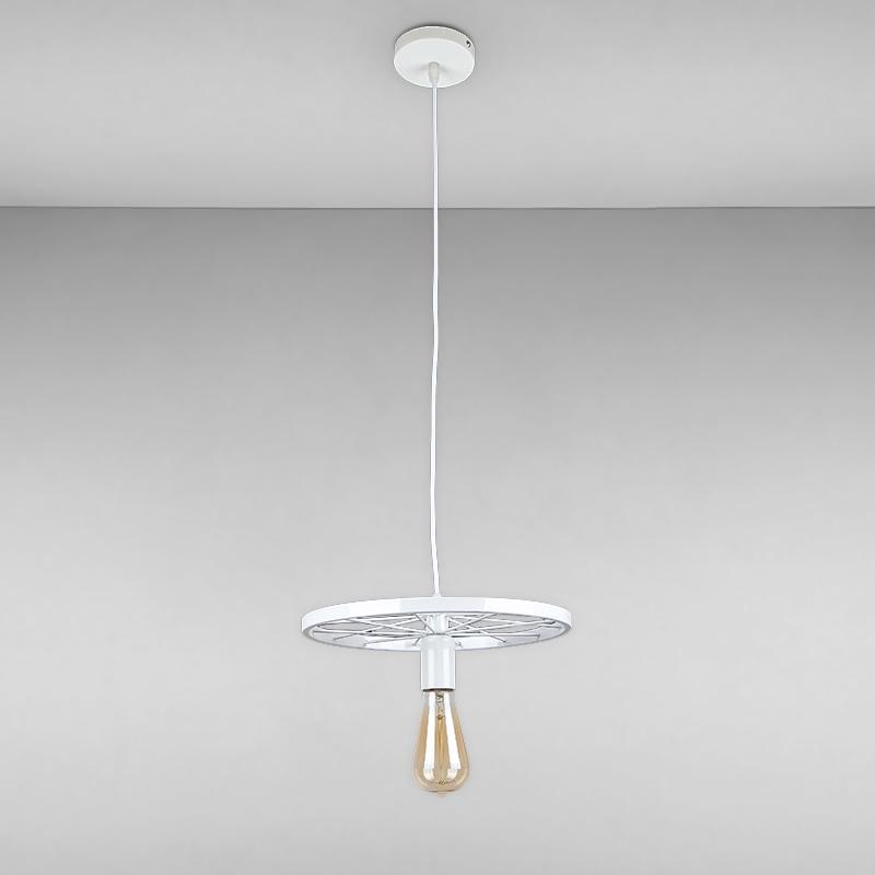 Люстра подвесная Light House LS-16314-1 WH колесо на одну лампу Белый