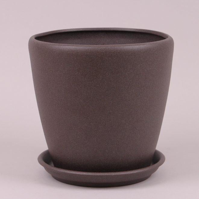 Горшок керамический Flora Грация крошка 4,5 л Коричневый (10268)
