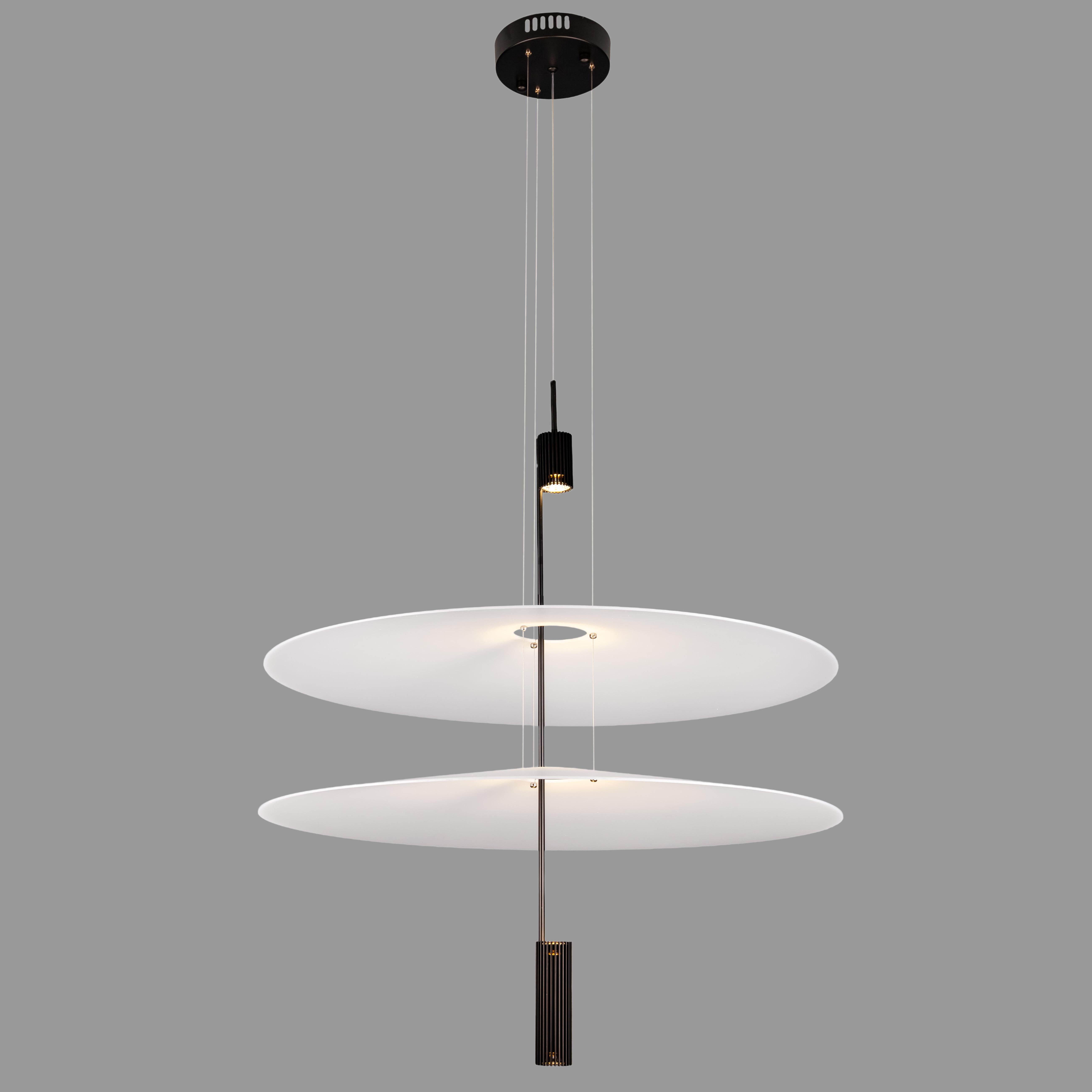 Люстра дизайнерская Flamingo 12W Черный (92-D1183 (680+680) BK)