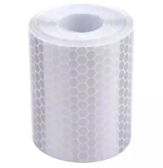 Светоотражающая лента на скотче Соты 1 м x 5 см Серебристый (11565)