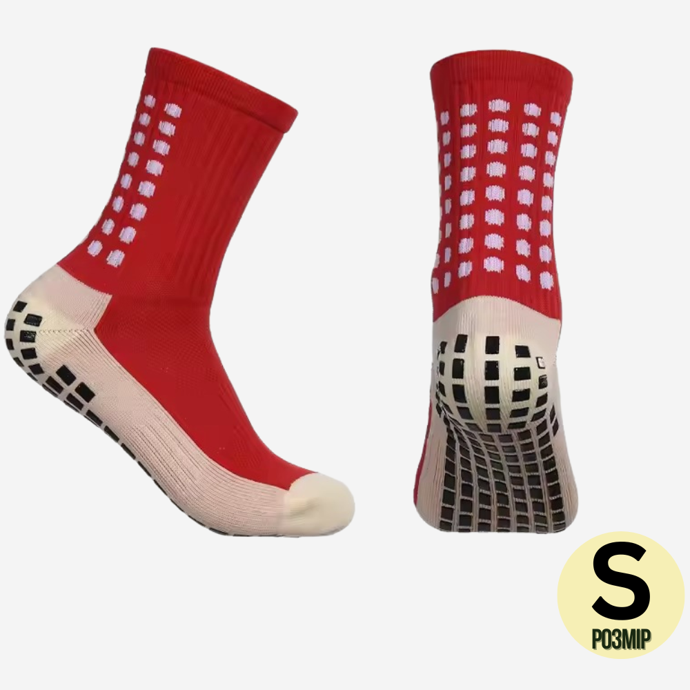 Носки футбольные игровые тренировочные спортивные с антискользящим покрытием S Красный - фото 5 Носки футбольные игровые тренировочные спортивные с антискользящим покрытием S Красный - фото 5