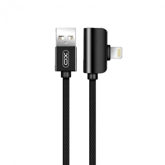 Кабель USB XO NB46 2в1/переходник USB/Lightning Audio 1 м Black