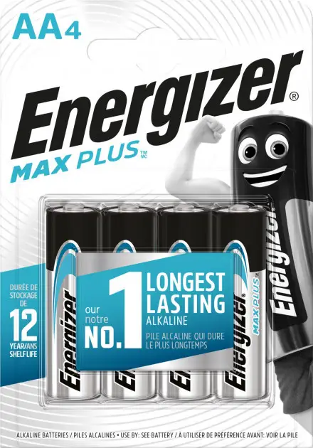 Батарейка Energizer MAX PLUS LR6 AA на блистере 4 шт.