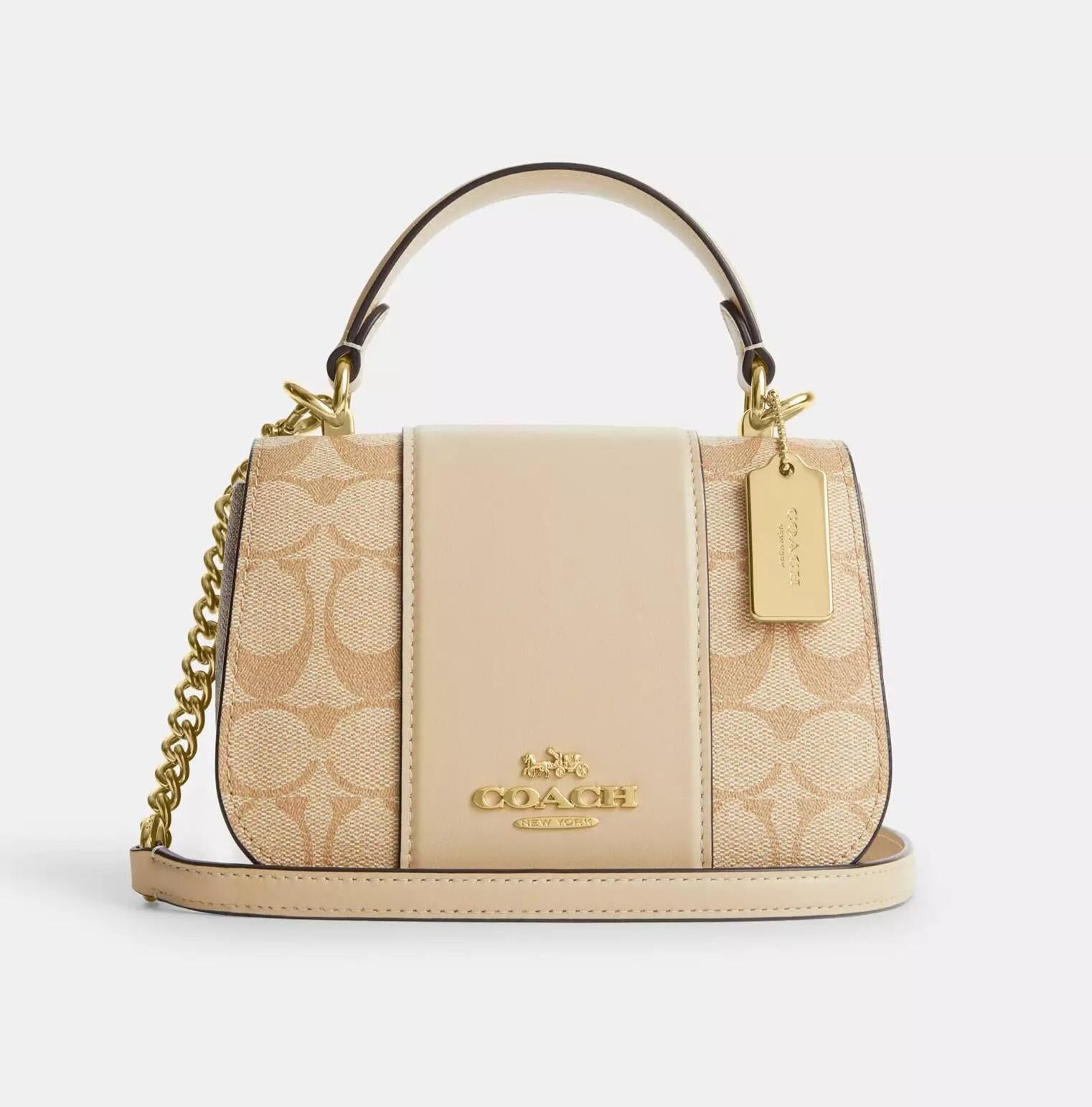Сумка женская Coach Lysa Top Handle In Signature Canvas White