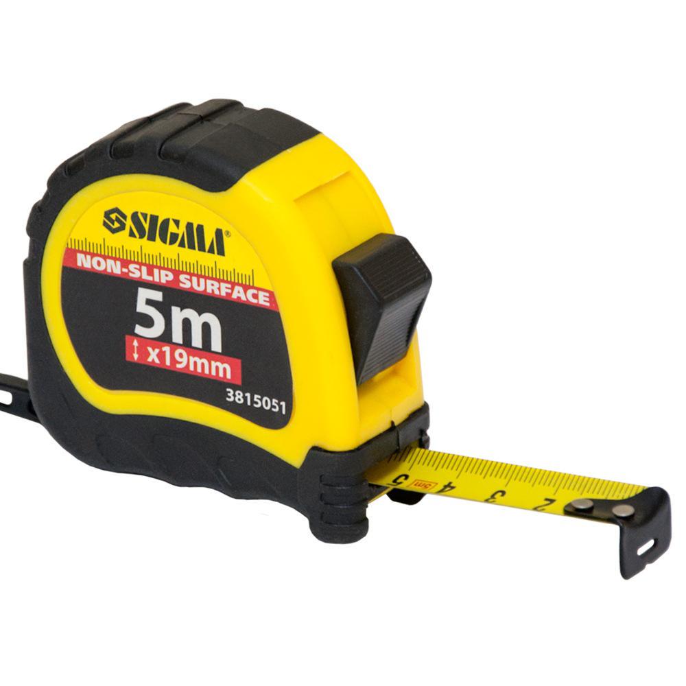 Рулетка Sigma Shiftlock 5 м 19 мм (3815051)