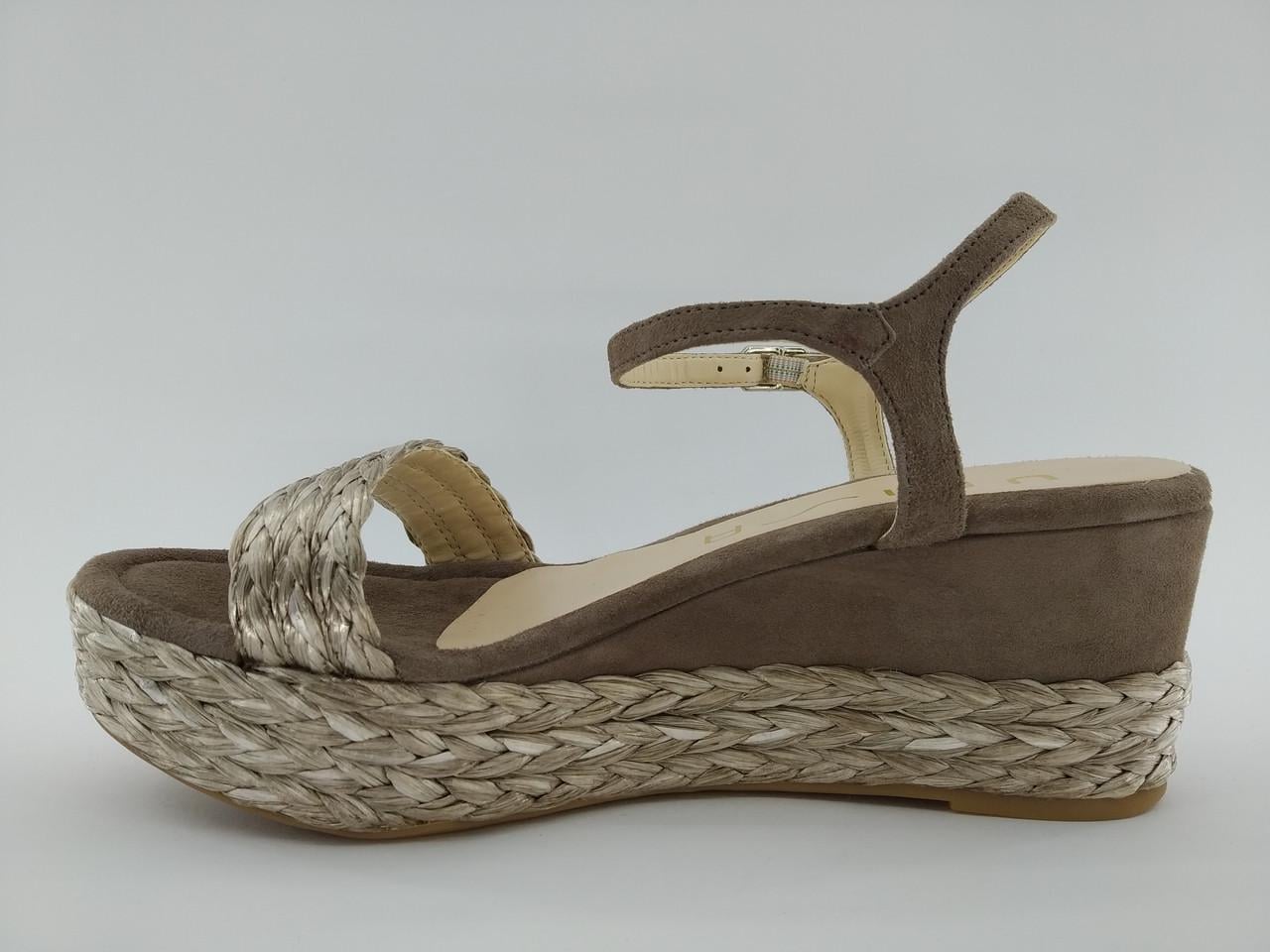 Босоножки женские на танкетке Unisa р. 39 25,5 см Коричневый (985252596)