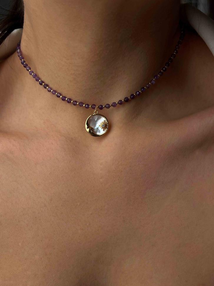 Чокер LeBijou из натурального аметиста (5091)