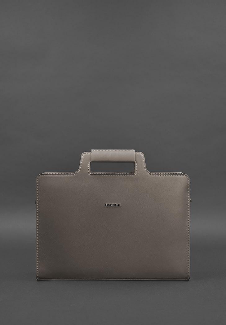 Женская сумка кожаная для ноутбука и для документов Темно-бежевый (A-026691) - фото 4 Женская сумка кожаная для ноутбука и для документов Темно-бежевый (A-026691) - фото 4