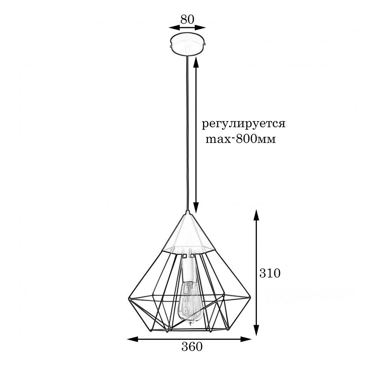 Подвесной светильник лофт MSK ELECTRIC Crystal MR 0538 GD (616644) - фото 2