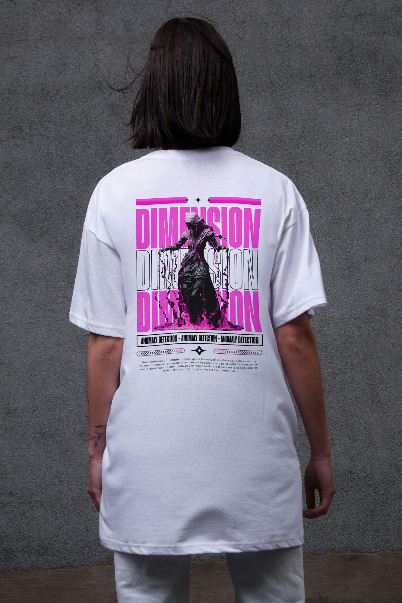 Футболка женская Without с принтом Dimension оверсайз L/XL White (L8049465)