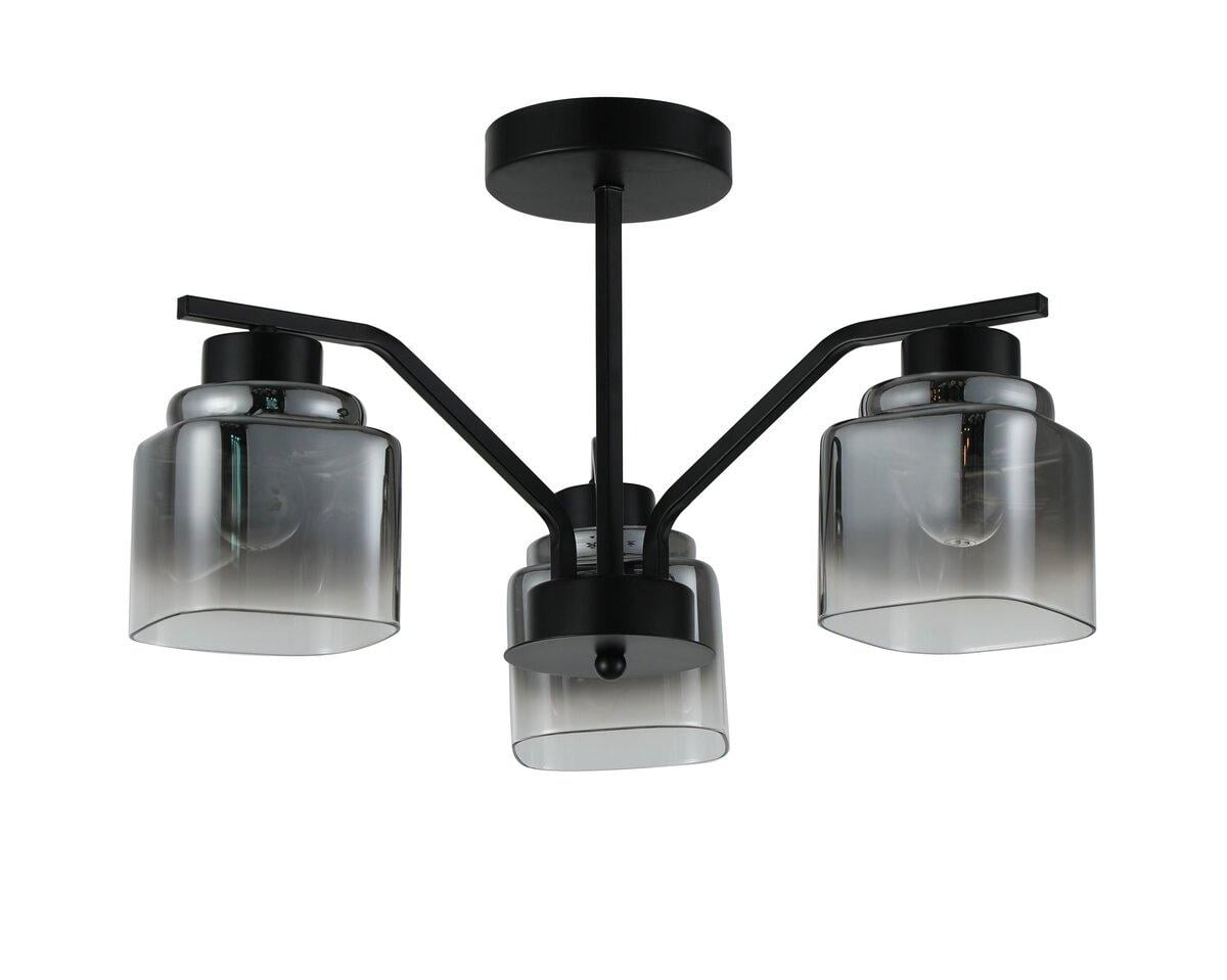 Люстра потолочная Light House SRS-20667/3 плафоны дымчатые Черный