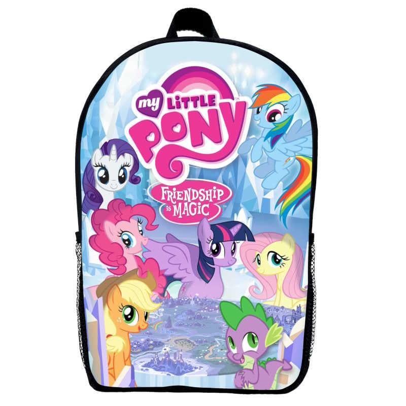 Школьный рюкзак детский с принтом My little pony 08 29х21х9 см 5 л Черный (2207687790)