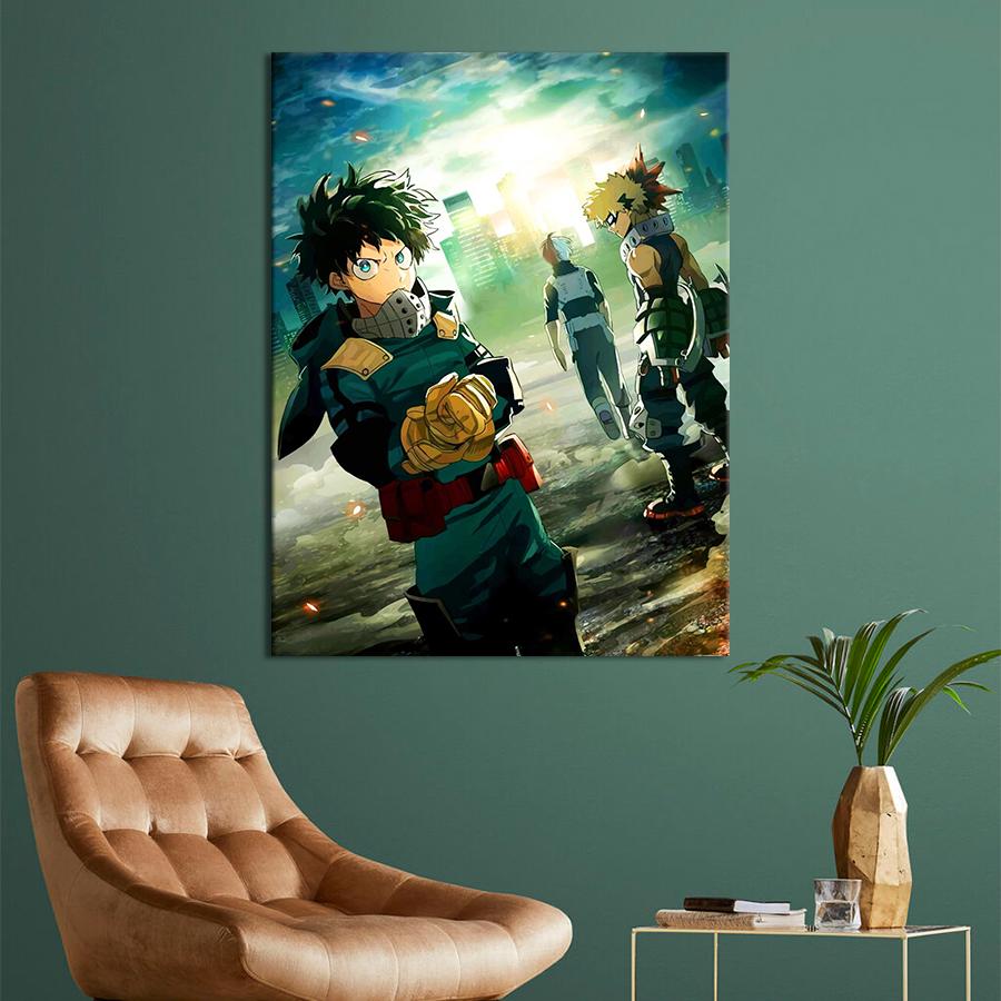 Настенний декор Герои манги Моя геройская академия 80x60 см (YA-125)