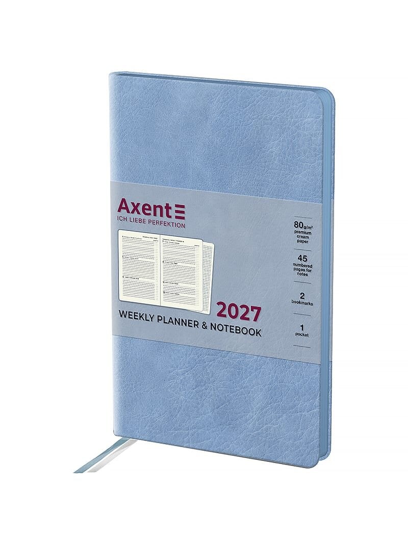 Щотижневик Axent 2027 Partner Soft Cloud 125x195 мм Блакитний (8537-27-5-A) Щотижневик Axent 2027 Partner Soft Cloud 125x195 мм Блакитний (8537-27-5-A)