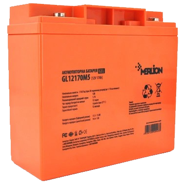 Акумулятор для ДБЖ Merlion GL12170M5 12V 17 Ah GEL M5 Помаранчевий (GL12170M5)